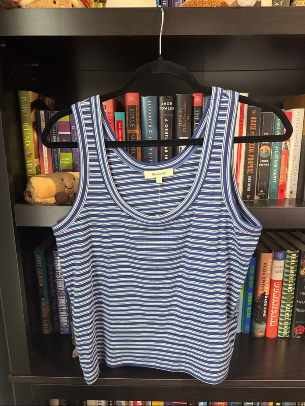 Madewell striped scoop-neck tank top